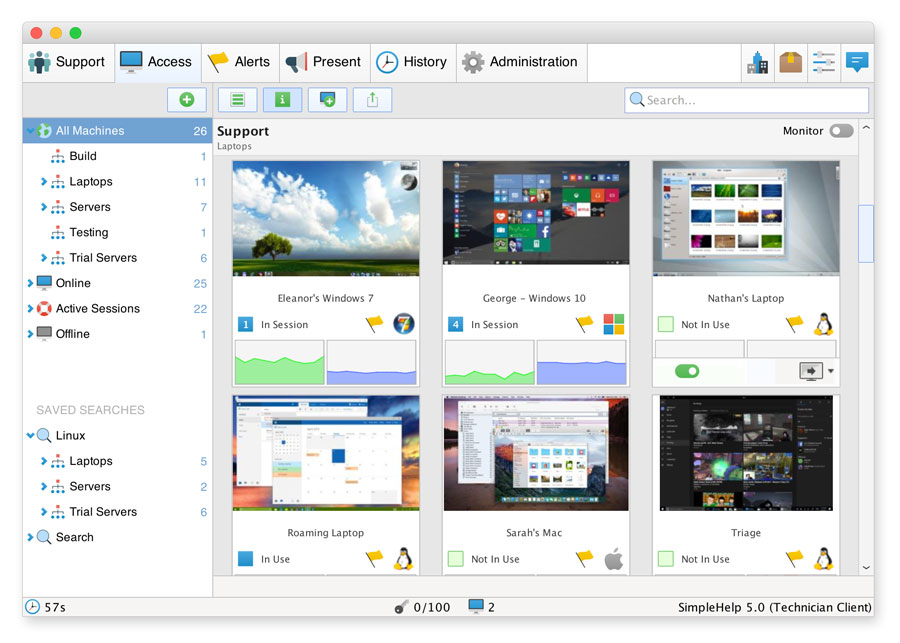 use simplehelp for remote work