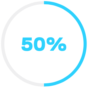 50 percent progress circle