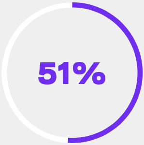 51 percent progress circle
